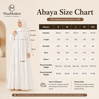 Abaya de Verano Nida con Corte Tipo Paraguas, Vestido Musulmán Islámico de Lujo, Premium, Manga Larga, Corte Holgado, Venta al Por Mayor