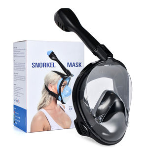 फुल फेस डाइविंग स्नॉर्कलिंग मास्क वाटरप्रूफ एंटी-लीक फ्लोटिंग बॉल गिर रही स्नॉर्कल - Product Image 6