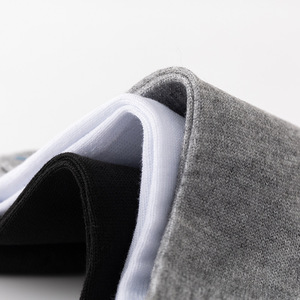 Chaussettes mi-mollet unies pour hommes, noir, blanc, gris, polyester, coton, tube moyen, usage décontracté - Product Image 4