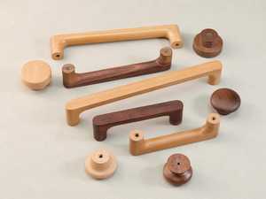 Ensemble de poignées et de boutons de porte en bois massif de luxe, quincaillerie de meubles haut de gamme pour les portes d'entrée principales, les armoires de cuisine, les placards - Product Image 1