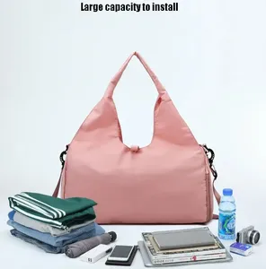 กระเป๋าออกกำลังกายกันน้ำอเนกประสงค์ขนาดใหญ่สำหรับผู้หญิง กระเป๋าเดินทางใส่เสื่อโยคะ กระเป๋ากีฬา - Product Image 6