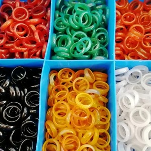 Nhẫn đá Agate, Amethyst, Thạch anh hồng thời trang, trang sức đá quý thiên nhiên với ngọc bích làm chất liệu chính - Product Image 6