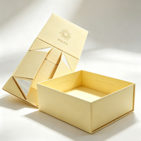 Boîte cadeau rigide pliable rose premium, boîte à plat personnalisée avec estampage doré pour emballage cadeau de mariage ou cosmétique