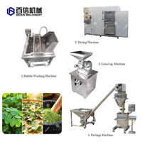 Vente chaude Ligne de production industrielle de traitement de la poudre de feuilles de Moringa fraîches, comprenant le lavage, la découpe, le séchage et le broyage