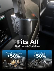 Support de téléphone portable LISEN pour voiture avec <span class=keywords><strong>bras</strong></span> long réglable, rotation à 270 degrés pour tableau de bord et grille d'aération, compatible <span class=keywords><strong>iPhone</strong></span> 17 16 Pro Max - Product Image 4