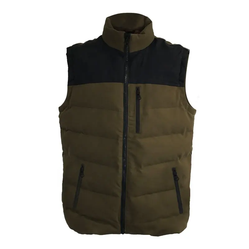 Custom Logo Bodywarmer Outdoor Men's Vests Waistcoats Winter Gilet Homme Jacket Puffer Vest