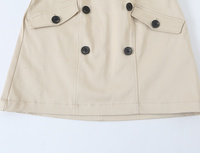 SHENZHU Vêtements Femme 2026 Nouvelle Collection Automne Trench-Coat Mini Robe Fendue Tendance Douce et Élégante 7863212