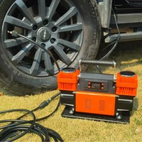 Portable Engineering Vehicle Tire Inflator Dual-Cylinder Air Compressor Power Inflator