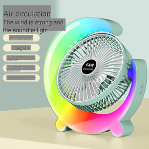 Running Horse Light Ventilador <span class=keywords><strong>de</strong></span> escritorio con carga USB Home Moon Night Light Fan Regalos para hombres/mujeres/familia/amigos - Product Image 3