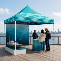 Tente pliante 3x3 imperméable avec structure en fer, en PVC et tissu Oxford, pour événements et expositions en intérieur/extérieur