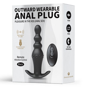 <b>Remote</b>-<b>controlled</b> wearable anal beads, male and female dual-use anal <b>plug</b> vibrator, female device massager MQ-6609 - Product Image 1
