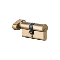 Salle de bain plaque chromée En 1303 laiton 6 broches Standard sécurité Euro profil laiton Double porte cylindre de serrure avec bouton