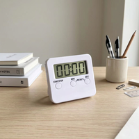 Timer Dapur Digital Elektronik Pintar dengan Logo Kustom, LCD, Magnetik, Pengingat Waktu, Stopwatch, Penghitung Mundur untuk Memasak di Rumah