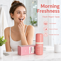 Tablettes de dentifrice au bicarbonate de soude saveur pêche personnalisées OEM avec probiotiques pour l'hygiène buccale et granulés de rinçage buccal