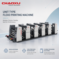Machine d'impression flexographique automatique à grande vitesse pour sacs en papier et en plastique, 4 couleurs, 200 m/min, neuve