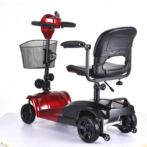 Electric Four-Wheeled <b>Mobility</b> <b>Scooter</b> Red 1 Passenger Steel Frame <b>For</b> Elderly And Disabled <b>Mobility</b> Aid - Product Image 2