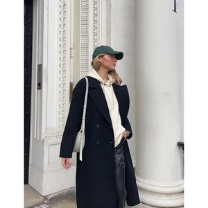 Abrigo Largo de Lana para Mujer FOXA, con Solapa de Muesca y Doble Abotonadura, Chaqueta Cálida para Otoño e Invierno - Product Image 3