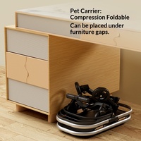 Carrito para Mascotas de Aleación de Magnesio, Desmontable, Plegable, 3 en 1, con Portaequipajes Trasero para Bicicleta