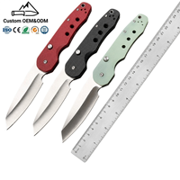 Couteau pliant G10, couteau de poche EDC, couteau pliant d'extérieur, lame en acier 9Cr18MoV, camping, vente en gros, outil de poche personnalisé