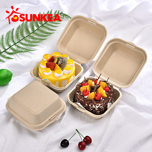 eco friendly packaging 100% compostable paper pulp cake box