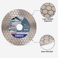 HERZO Disque de coupe de carreaux diamantés 125mm pour meuleuse d'angle