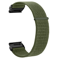 Bracelet en nylon réglable à dégagement rapide pour Garmin Forerunner 245 265 Vivoactive 5 Samsung Galaxy Watch