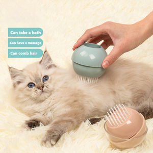 UFO, prevención de polvo redondo, cepillo de pelo para mascotas pequeñas, removedor de nudos, gatos, cómodo peine de masaje de baño - Product Image 5