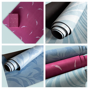 Tapete de Yoga de Goma de Alta Gama, Ecológico, de Gamuza para Niños, 4 mm, con Líneas de Posición, para Pilates, Ejercicio, Tapete de Fitness Natural - Product Image 3