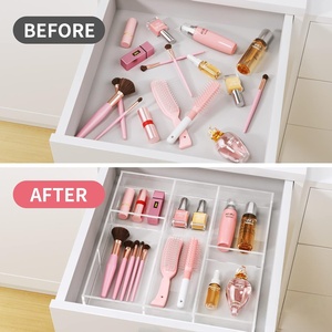 Multi-functional Office Bedroom Jewelry Makeup Transparent Case 6-Section Acrylic <b>Drawer</b> <b>Storage</b> <b>Box</b> - Product Image 4