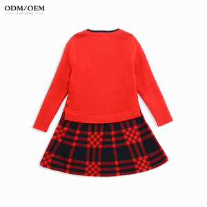 Nouvelle robe en <span class=keywords><strong>tricot</strong></span> pour filles automne robe pull pour enfants <span class=keywords><strong>jupe</strong></span> de princesse de Style collège pour filles occidentales - Product Image 2
