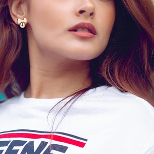 Küpe takı sevimli ananas afrika bildirimi altın kaplama ayçiçeği geometrik gelin turkuaz <span class=keywords><strong>Mk</strong></span> büyük kadın küpe takı - Product Image 5