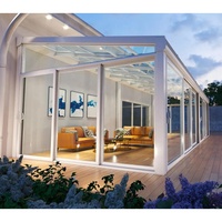 Vérins d'hiver de jardin modernes préfabriquées personnalisées de haute qualité Maison en verre Serres d'extérieur en aluminium