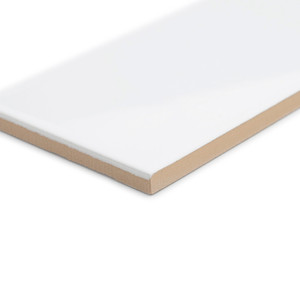 Piastrella in ceramica bianco puro lucido 7,5x30 per cucina e bagno - Product Image 2