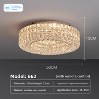 Lampu Plafon Kristal Kamar Tidur Utama yang Hangat dan Romantis, Lampu Ruang Makan Minimalis Modern, Lampu Mewah untuk Ruang Belajar dan Balkon