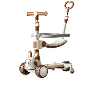 Patinete moderno 3 en 1 para niños de 1 a 6 años <span class=keywords><strong>Push</strong></span> & Ride Music & Light-Up Juguete plegable para exteriores con tres ruedas de plástico - Product Image 2