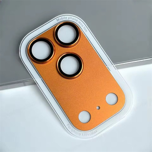 Protecteur d'objectif d'appareil photo en verre trempé anti-rayures, dureté 6H, 0,33 mm, pour 17 Pro Max <span class=keywords><strong>5G</strong></span>, alliage noir - Product Image 4