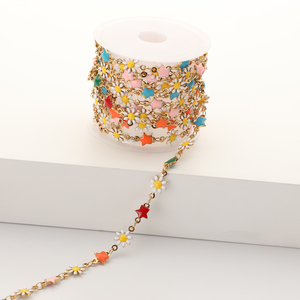 Chaîne de bijoux Fashion Flower Star, style Hip-Hop, collier en acier inoxydable pour hommes et femmes - Product Image 2