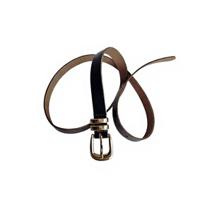 Cinturón de Cuero Vacuno Resistente con Hebilla Cuadrada de Acero, Estilo Vintage, Ecológico, BS INTERNATIONAL, Última Llegada para Chicas, Uttar Pradesh, 3.8 CM - Product Image 1