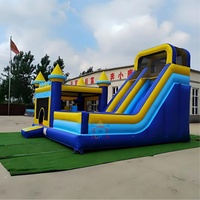 Nouveau style 2026 : Combo toboggan aquatique et château gonflable commercial en PVC 0,55 mm pour enfants, certifié CE, installation facile