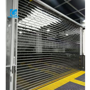 <span class=keywords><strong>Porte</strong></span> à enroulement en polymère transparente antivol avec ouverture latérale électrique pour usage en centre commercial, hôtel, entrepôt, appartement - Product Image 4