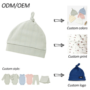 Topi Bayi Lembut dan Nyaman Model Rajut Pointelle, Topi Pelindung dari Dingin untuk Bayi Baru Lahir dengan Desain Simpul Lucu - Product Image 5