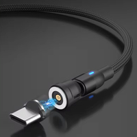 Cable USB Magnético de Carga 3 en 1, Plegable y Giratorio 540°, Accesorios para Teléfono Móvil, Venta al Por Mayor OEM