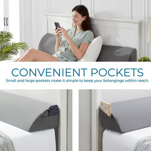 Coussin de lit triangulaire en mousse à mémoire de forme en fibre de bambou avec poches latérales, taille <span class=keywords><strong>Cal</strong></span> King (72x10 po), pour combler l'espace entre les matelas et le cadre, idéal pour dormir - Product Image 6