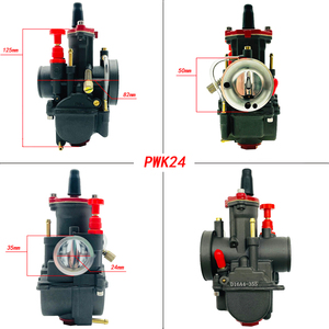 Carburatore PWK24 26 28 30 32 34mm Nero e Rosso per Moto da Corsa, ATV, Skateboard e Fuoristrada - Product Image 6
