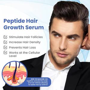 10% GHK-CU <span class=keywords><strong>Copper</strong></span> Peptide Hair Growth Treatment <span class=keywords><strong>Serum</strong></span> 5% AHK-CU with Aloe Vera Herbal Ingredients Anti-Aging Liquid Formula - Product Image 6