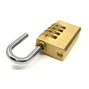 Brass Alloy Padlock 30mm 4 Digit Combination Lock Resettable For Gym <b>Lockers</b> Courtyard Gate - Product Image 4