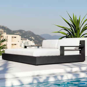 <span class=keywords><strong>Lit</strong></span> <span class=keywords><strong>double</strong></span> en alliage d'aluminium <span class=keywords><strong>de</strong></span> jardin extérieur <span class=keywords><strong>de</strong></span> vente chaude pour des chaises longues <span class=keywords><strong>de</strong></span> loisirs <span class=keywords><strong>de</strong></span> piscines <span class=keywords><strong>de</strong></span> terrasses d'hôtels - Product Image 2