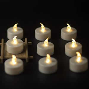 Bougie chauffe-plat LED en plastique Flamme vacillante sans flamme Bougie chauffe-plat pour la maison Fonctionnant sur piles pour les anniversaires Noël Halloween - Product Image 2