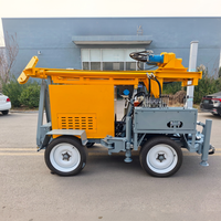 Foreuse de puits sur roues 78 kW, 350 m, transport facile et performance stable pour les projets de forage et de construction