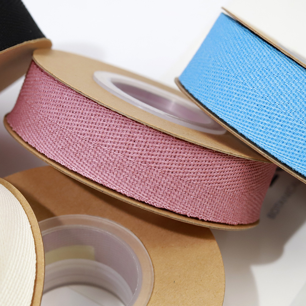 New Recycled Materials Custom Width Eco Friendly Paper Ribbon Decoration Logo Printed Gift Craft Herringbone Ribbon for Packing